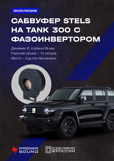 Короб стелс 8" c фазоинвертором Tank 300